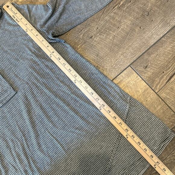 LOFT Women's Striped Cowl Neck Tunic Gray Black Size M - Picture 4 of 7